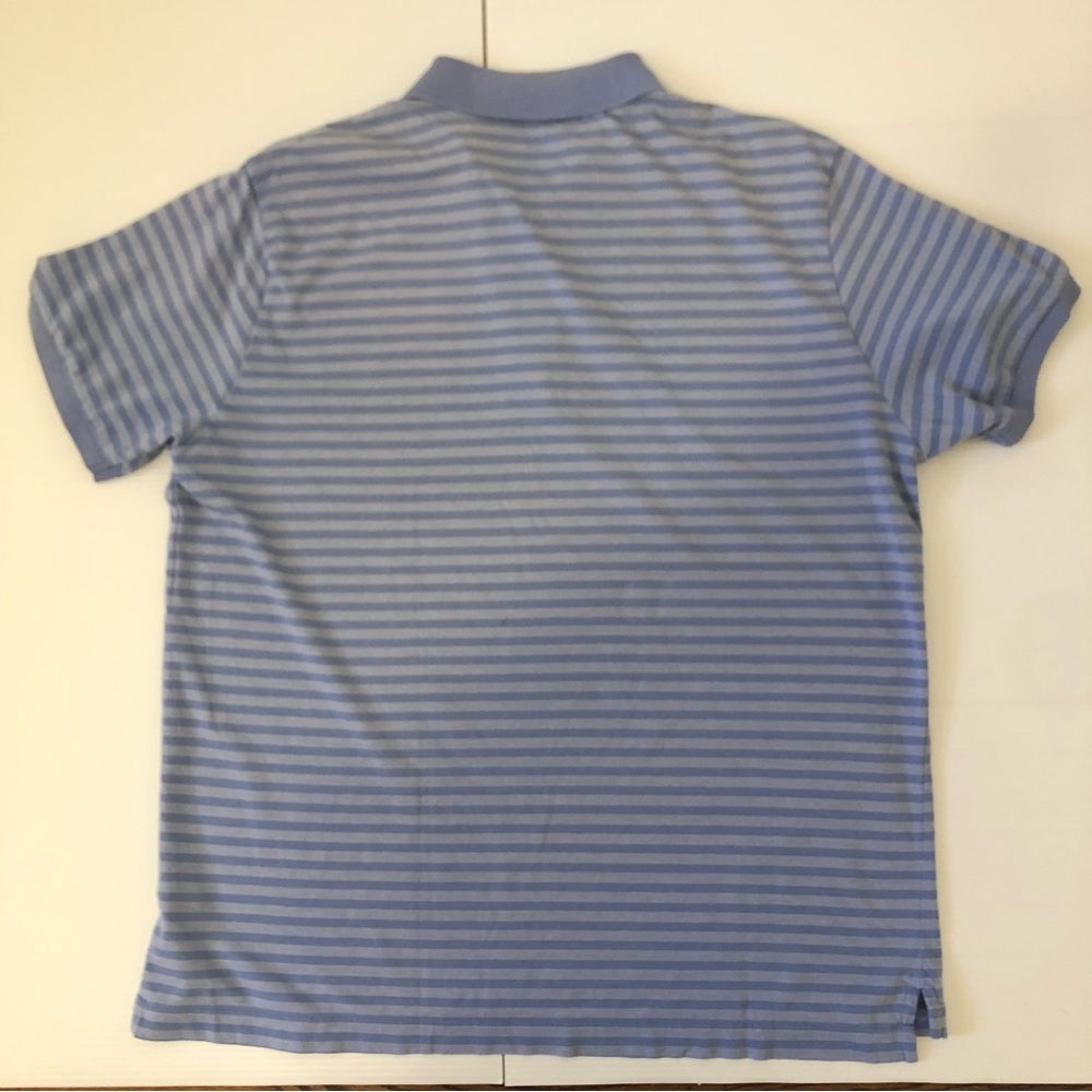 Banana Republic Men's Blue Stripes Polo Shirt - Size Large - Picture 2 of 7